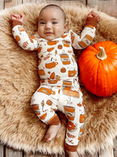 Bamboo Long Sleeve 2-Piece Set, Pumpkin Spice Latte